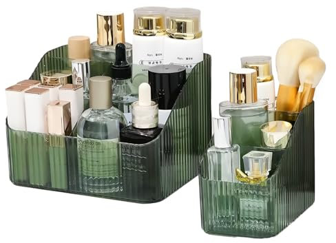 Make up Organizer Transparent, Kosmetik Organizer mit 7 Fächern Multifunktional Kosmetikorganiser PET Kosmetik Aufbewahrung mit Großer Kapazität, Schmuck I Accessoires I Bad I Küchenorganizer