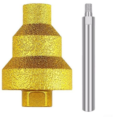 Oniissy Escariador cónico multicapa, 20 mm, 35 mm, 50 mm, chaflán soldado con diamante, escariador cónico, para azulejos, mármol, hormigón, vástago M10 (C)