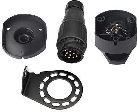 Alomejor Holder Adaptador de Conexión de Remolque de Tráiler-Remolque de 12V de 13P de para la Varilla de Remolque, Plug-and-Play Simple