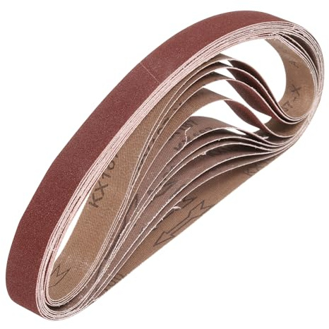 QUARKZMAN 25mm x 762mm Nastri Abrasivi, 10Pz 100 Grana Carta Vetrata per Levigatrice Ossido di Allumina Per Lavorazione Legno, Lucidatura Metalli, Affilatura Coltelli