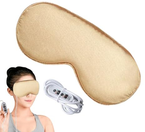 jamgeery Almohadilla de Calor para Ojos - Máscara de Ojos Caliente con 3 Niveles de Calor - Antifaz de Compresa Caliente Bloqueador de Luz para Cuidado Relajante, Relajación, Sueño, Meditación y Noche