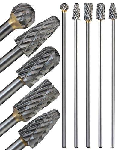Carbide Burr Set Long Shank (5PCS, 1/8)