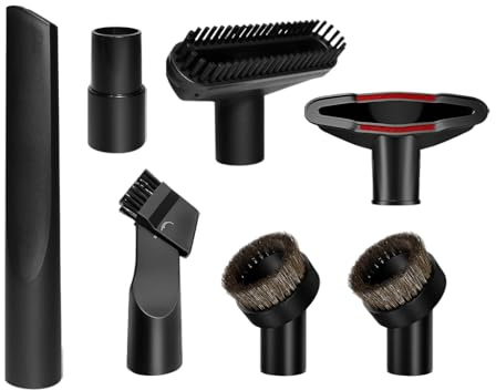 Abiyou Accesorios para Aspiradoras Universal, 7 Piezas Boquillas Universales para Aspiradora, 32/35MM Cepillos Repuesto para Aspiradora y Adaptador, Boquilla Aspiradora, para Limpiar Sábanas y Sofás