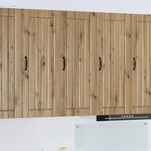 Mokuyary Armario de cocina de roble Artisan, 40 x 31 x 100 cm, material de madera, armarios de cocina suspendidos, armarios de almacenamiento flotantes, modelo 1 armario de pared (1 puerta)