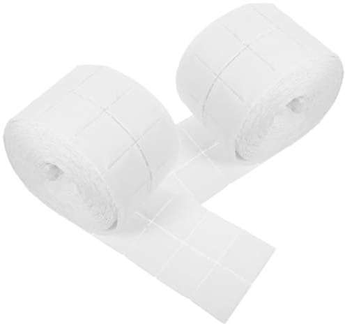 Ciieeo Lingettes Démaquillantes pour Ongles en Papier Doux Blanc, 2 Rouleaux 1000 Pièces, Absorption Rapide pour Soin des Ongles en Déplacement