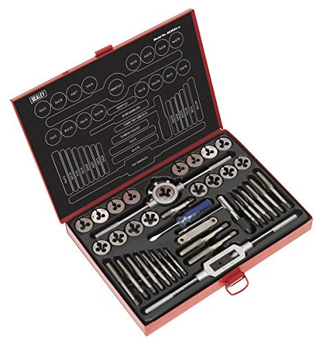 Sealey Ak3040 Tap and Die Set 40Pc Split Dies Metric