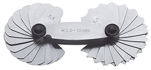 FACOM Radienlehre aus 34 Blaettern von 7,50 mm bis 15 mm, 1 Stück, DELA.1787.00
