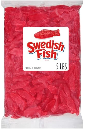 SWEDISH FISH Soft & Chewy Candy, Bulk Candy, 5 lb