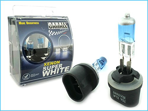 CARALL 2 stycken halogenlampor 12 V vit med xenoneffekt (880 H27 12 V 27 W PG13-uttag)
