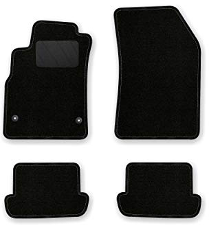 Autofußmatte Classic (TAS) schwarz für Renault Megane CC Typ 3 / Z Baujahr ab 2010 3trg. (Coupe-Cabriolet) | mit Befestigungen in der Fahrermatte