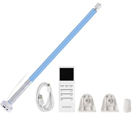 zemismart Tuya Zigbee Rechargable Blind Motor,Roller Shade Engine,Smart Tubular motor,Echo Voice Control,Hub Required (17mm,Motor+R6)