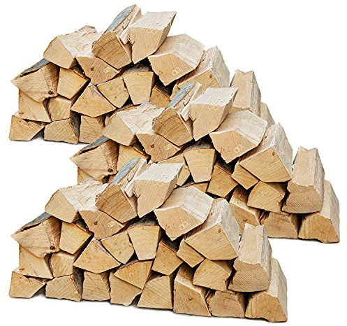 Flameup Brennholz Buche, Kaminholz mit Rinde, Buchenholz, Feuerholz für Ofen, Kamin, Kaminofen, Feuerschale, Grill, Holzscheite 25 cm, getrocknet, Menge:90 kg