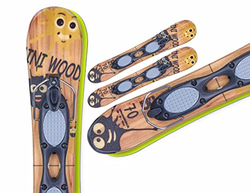Snowblades Mini Woody Ski Blades Kurzski Vollholzkernski Bügelbindung Baldefun