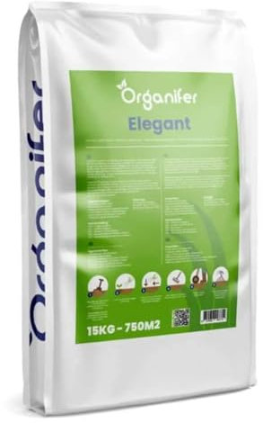 Graines De Gazon Ornementales - Élégantes - Germination Rapide - Pelouse Ombragée - Certifiées Nak - Couleur Vert Foncé Toute L'Année - Organifer (15 KG)