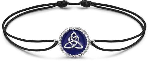 JENDEAR SHINE Noeud Celtique Bracelet de Cheville pour Femme Argent Sterling 925, Bracelet de Cheville en Chaîne de Corde Fait Main Réglable, Bijoux de Cheville de Plage d'été