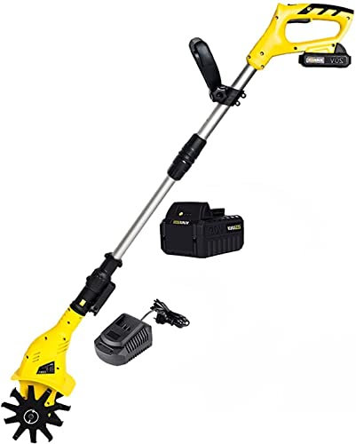Motozappa, Coltivatore da Giardino Senza Fili Coltivatore da Giardino Elettrico con Batteria Ricaricabile da 5200 mAh E Caricabatterie per Giardini, Orti