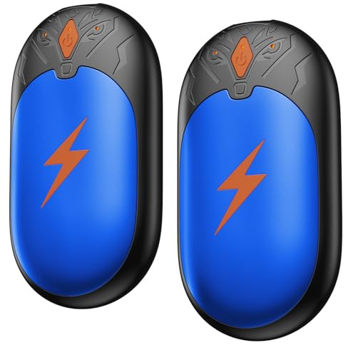 Uppladdningsbar Handvärmare 2-Pack, Ultratunna Elektriska Bärbar Fickvärmare, Återanvändbar 2-i-1, 3 Nivåer Värme, Upp Till 24 Timmar, Dubbelsidig Uppvärmning USB-Värmare