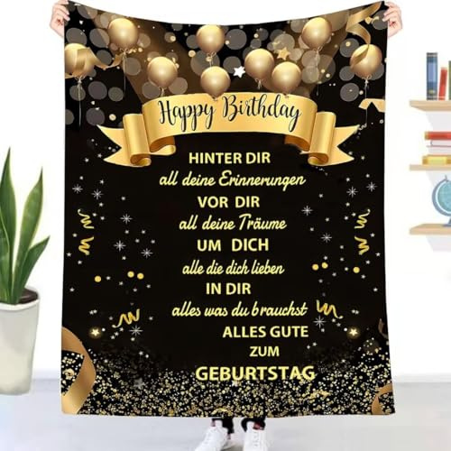 UOOYAA Geburtstagsgeschenk für Frauen Manner, Kuscheldecke Geschenk Decke für Freundin Beste Freundin Schwester Geschenke Zum Geburtstag