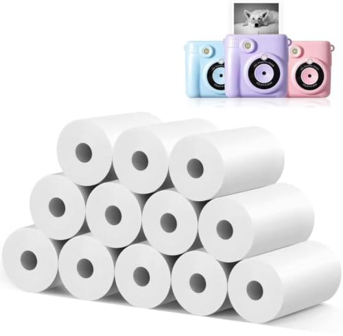 MIARALA Lot de 12 rouleaux de papier photo pour enfants Impression instantanée sans BPA