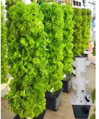 GLFNB GFF Torre idroponica Verticale, Sistema di Coltivazione idroponica da Giardino con Pompa idratante, Adattatore, Timer. 9/12/15/18 (buca)