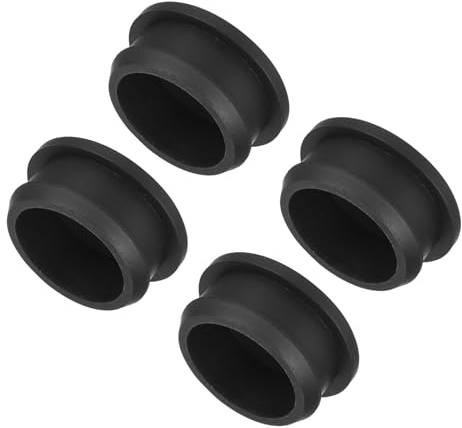 QUARKZMAN Silikonstopfen Silikon Lochstopfen Gummistopfen Blindstopfen Abdeckstopfen Flush Typ Panel Rund für wasserdichte Dichtungsstopfen 30 mm Durchmesser Schwarz, Packung mit 4
