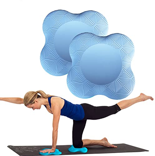 2 Pcs Yoga Knee Pad Cushion Extra Thick for Knees Elbows Wrist Hands Head Foam Yoga Pilates Work Out Kneeling pad(Blue)