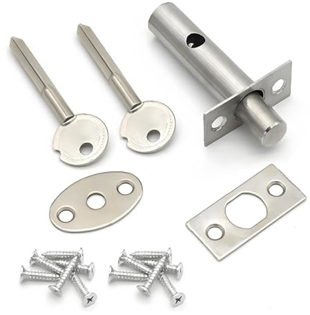 2 Pack Internal Door Lock with Keys, Security Mortice Door Bolts, Enhanced Protection for Home & Workplace, Includes Matching Screws, Easy to Install