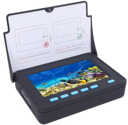 Itonash Unterwasser-Angelkamera, 4,3-Zoll-HD-Display, Fischfinder (1200 TVL) mit 8 Infrarot-LEDs und 180°-Weitwinkelobjektiv, für Angeln Vom Boot auf Seen und Unterwassererkundung (EU-Stecker)