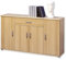 Stella Trading LILLY Kommode in Buche Optik - Modernes Sideboard mit viel Stauraum für Ihren Wohnbereich - 118 x 70 x 30 cm (B/H/T)