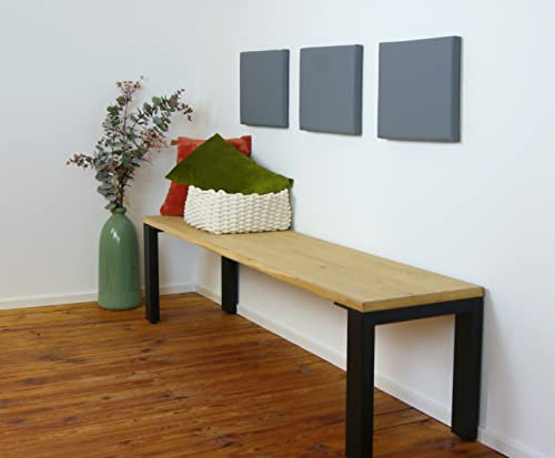 Lycce Wandkissen Wandpolster Wandpaneele Kunstleder grau 40cm x 30cm