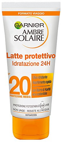 ambre solaire lait soleil visage et corps spf20 protection moyenne 50ml