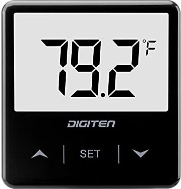 Digital Aquarium Thermometer, Fish Tank Thermometer with Large LCD Display, Stick-on Tank Temp Sensor Ensures Accurate Reading, High/Low-Temperature Alarm Aquarium Thermometer