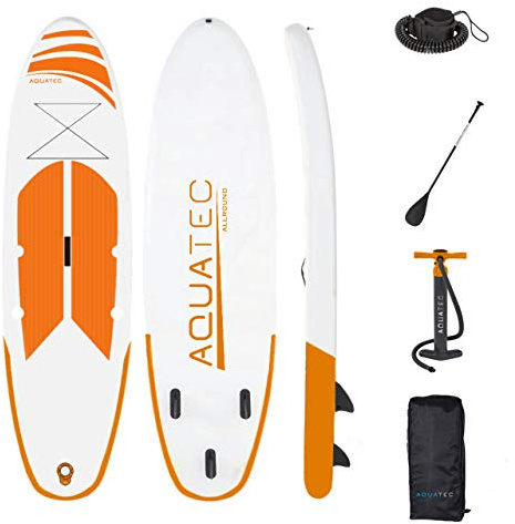 AQUATEC Inflatable Paddle Board | Premium 6'' Thick SUP Boards for Intermediate & Pro Paddlers - Paddle, Pump and Carry Bag Included (Lucia (Intermediate), 10ft 6in)