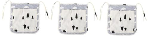 ifundom 3stücke Multifunktionaler Aufbewahrungsbeutel Für Babybett Aus Baumwolle Hängender Organizer Für Babyzimmer Für Spielzeug Kleidung Und Accessoires Langlebig Und Robust