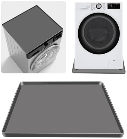 Mini Fridge Mat, 24''x24'' X0.8'' Mini Fridge Drip Trays Mat for Carpet Floor, Under Refrigerator Mat AC Conditioner Drip Pan, Silicone Mat for Refrigerators, Washing Machines, Dryers, Wine Coolers