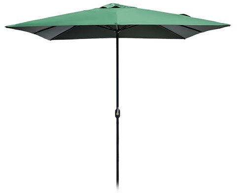 CNHRFGVD Sonnenschirm quadratisch 250 cm, Gartenschirm mit Kurbel, belüftetes Dach, wasserdichter Sonnenschutz mit UV-Schutz für Pool, Balkon(Green)