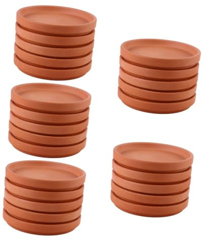 SUPVOX 25pièces Saucisses Terre Cuite pour Pots De Plateaux Anti-débordement pour Plantes Intérieur Et Extérieur Accessoires De Jardinage Et Esthétiques