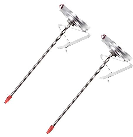 Mikinona 4stücke Edelstahl Küchenthermometer Für Lebensmittel Präzise Temperaturmessung Für Verwendung Der Küche Hochtemperatur-fähig Geeignet Für Und Öl