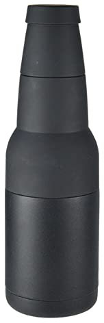 3 in 1 Beer Bottle and Can Cooler with Beer Opener 355ml Stainless Steel Can Beer Bottle Insulators Holder,Double Walled,Black