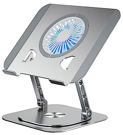 Azxcvbnm New Laptop Stand Rotate Foldable Cooling Fan Optional Bracket For Tablets Pad Desktop Holder Rising Rack 7-17inch