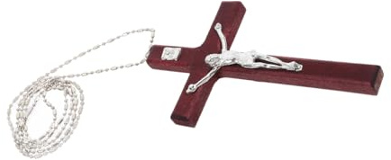 MAGICLULU Holzkreuz Kruzifix-ornament Für Katholische Jesus-statue Aus Holz Kruzifix Für Inneneinrichtung Dekoration Für Wohnzimmer Gesegnetes Kreuz-dekor