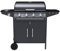 Avilia Barbecue a Gas 4+1 Fuochi Martin – BBQ da Esterno in Acciaio Nero con Griglia Inox, Bruciatore Laterale, Termometro, Cappa e Ruote, Barbecue a Gas Esterno Professionale