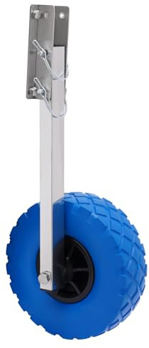 TouSuaRSi Removable Boat Transom Launching Dolly Wheel Inflatable Boat Launch Wheels Stainless Steel Dinghy Wheels Rod Length 15.75inches Aluminum wheels for Inflatable Boats and Trailers