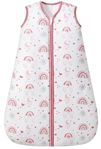 FIEMOL Saco de dormir para bebé de 2,5 tog, 6-12 meses, saco de dormir de algodón de invierno para recién nacido, saco de dormir para bebés y niños pequeños, manta cálida con cremallera de 2 vías