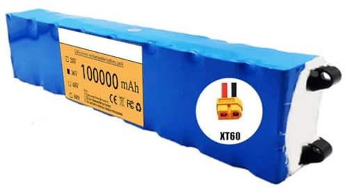 36V 100Ah E-Bike Akku für 200W 500W Elektrofahrrad Scooter Motor E-Bike Lithium-Ionen Akku Lectric Bike Battery Pack mit 42V 2A Ladegerät XT60 Plug,36V 100Ah