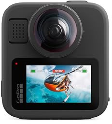 GoPro MAX2 – wasserdichte 360-Grad-Actionkamera + traditionelle Actionkamera mit Touchscreen, sphärischem 8K-Video, 29 MP 360-Grad-Fotos, leicht austauschbaren Objektiven, HyperSmooth-Stabilisierung