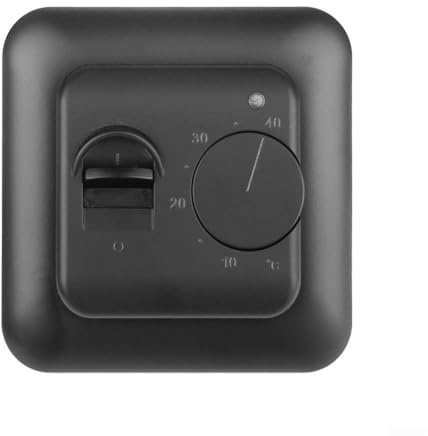 HpLive Digitaler Raumthermostat 230V LED-Anzeige mit internem und externem Sensor 5-40°C IP20 für Fußbodenheizung, Elektroheizung und Gasheizung, Schwarz
