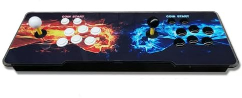 Box DX 10888 en 1 Consola de Arcade Retro con Panel de Luz RGB, Joystick de 8 Direcciones y 16 Botones - Sistema de Juegos para el Hogar HD 720P para Entretenimiento Familiar (Patrón de Doble Puño)
