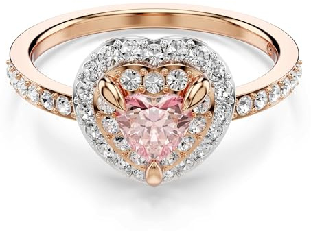 Swarovski Anello con motivo One, Taglio Heart, Pavé, Cuore, Mix di finiture