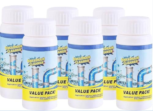 Vollstern Abflussreiniger Schaum Extra Stark, Wild Sink And Drain Cleaner, Vollstern Rohrreiniger Extrem Stark, Hochwirksamer Rohrreiniger Mit Aktivschaum, Für Küche, Bad, Toilette Und Balkon (6PCS)
